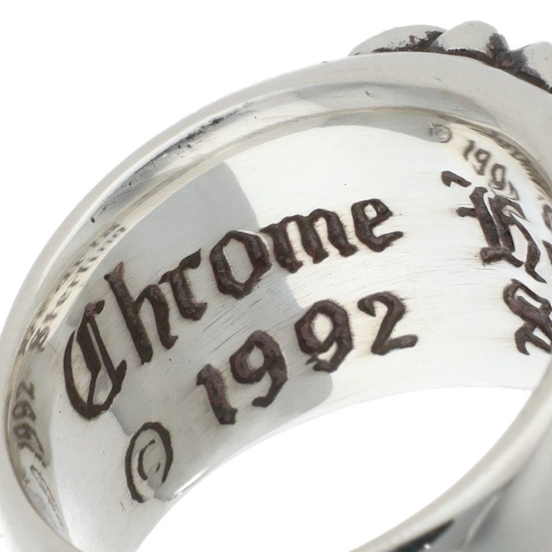 Chrome Hearts FLRL CRS Silver Ring Size US 6.5