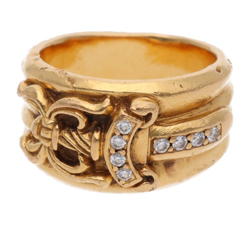 Chrome Hearts 22K Dagger PAVE Diamond Gold Size ONE SIZE