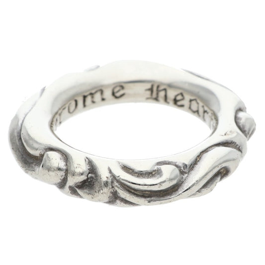 Chrome Hearts SCRL BAND Ring Silver Size US 5 (Silver 9.58g)