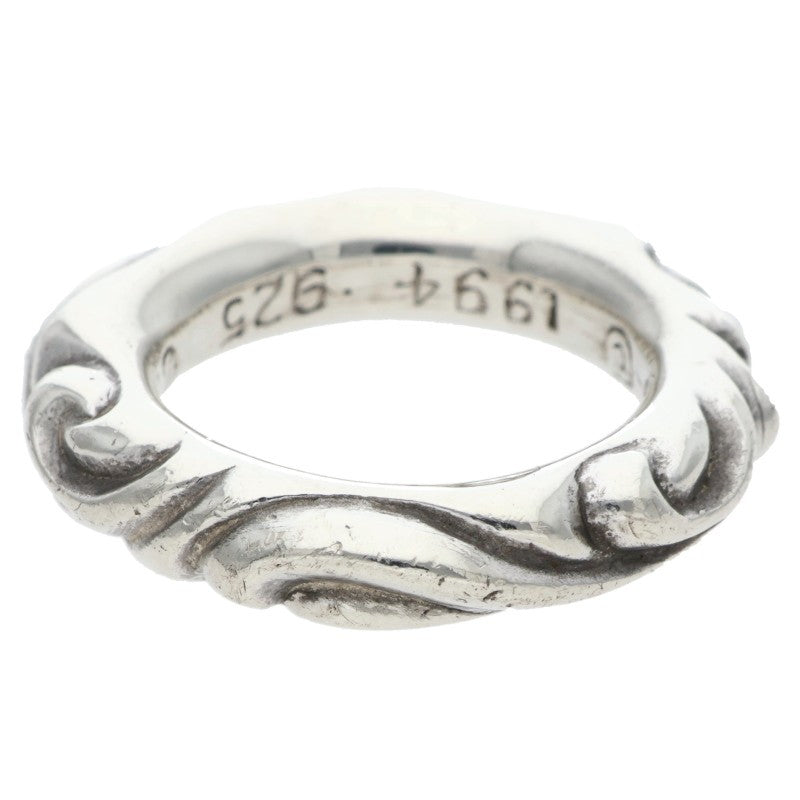 Chrome Hearts SCRL BAND Ring Silver Size JP 9 (Silver 9.58g)