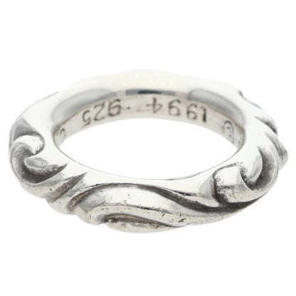 Chrome Hearts SCRL BAND Ring Silver Size JP 9 (Silver 9.58g)