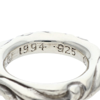 Chrome Hearts SCRL BAND Ring Silver Size JP 9 (Silver 9.58g)