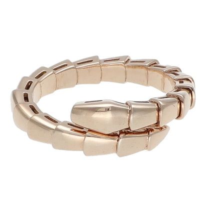 BVLGARI Serpenti Viper XL 18K Pink Gold Ring Size ONE SIZE
