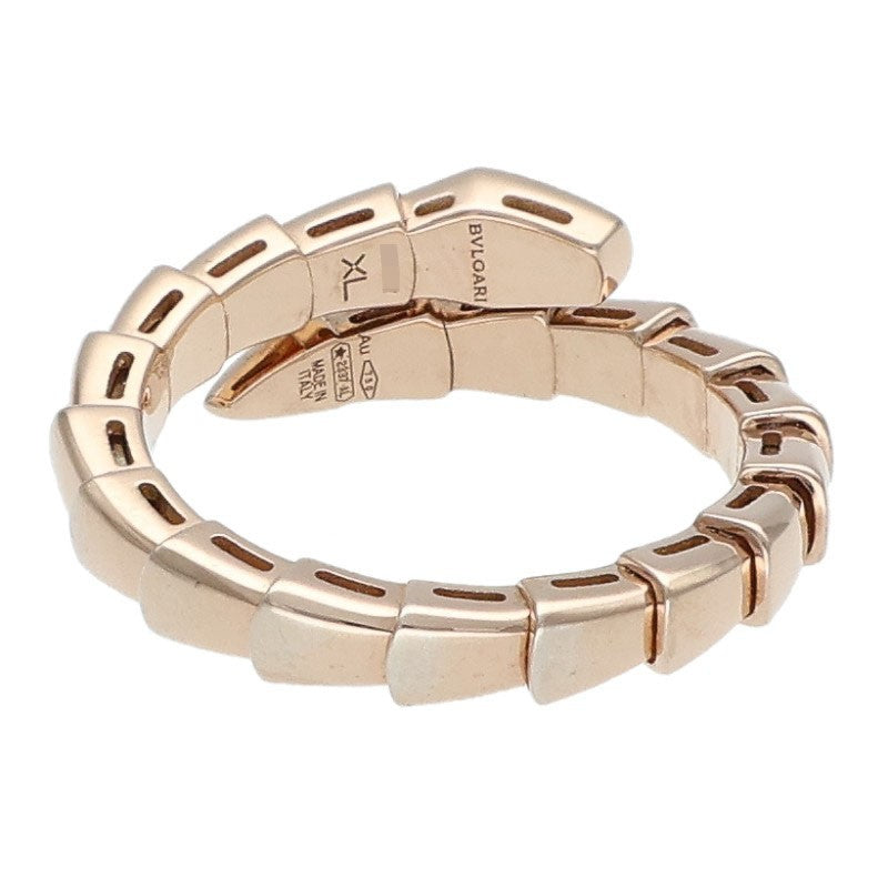 BVLGARI Serpenti Viper XL 18K Pink Gold Ring Size ONE SIZE