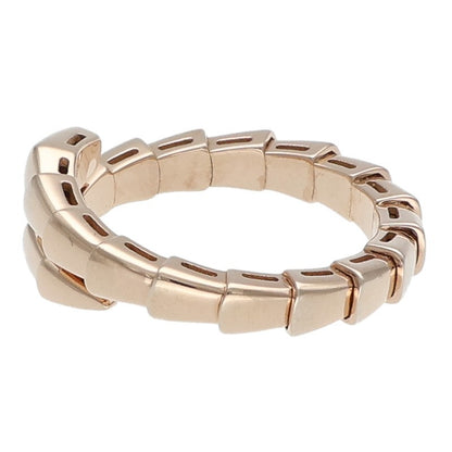 BVLGARI Serpenti Viper XL 18K Pink Gold Ring Size ONE SIZE