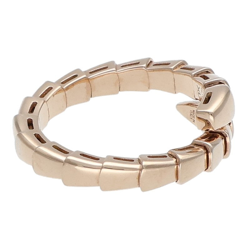 BVLGARI Serpenti Viper XL 18K Pink Gold Ring Size ONE SIZE