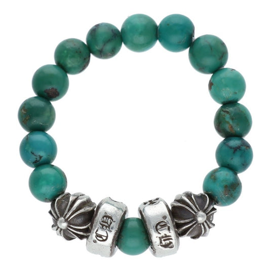 Chrome Hearts BEAD RING Turquoise Silver Ring Size ONE SIZE