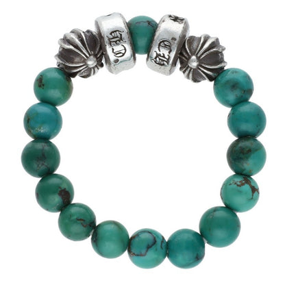 Chrome Hearts BEAD RING Turquoise Silver Ring Size ONE SIZE