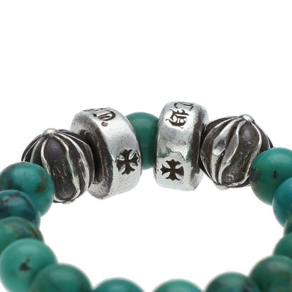 Chrome Hearts BEAD RING Turquoise Silver Ring Size ONE SIZE