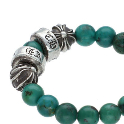 Chrome Hearts BEAD RING Turquoise Silver Ring Size ONE SIZE