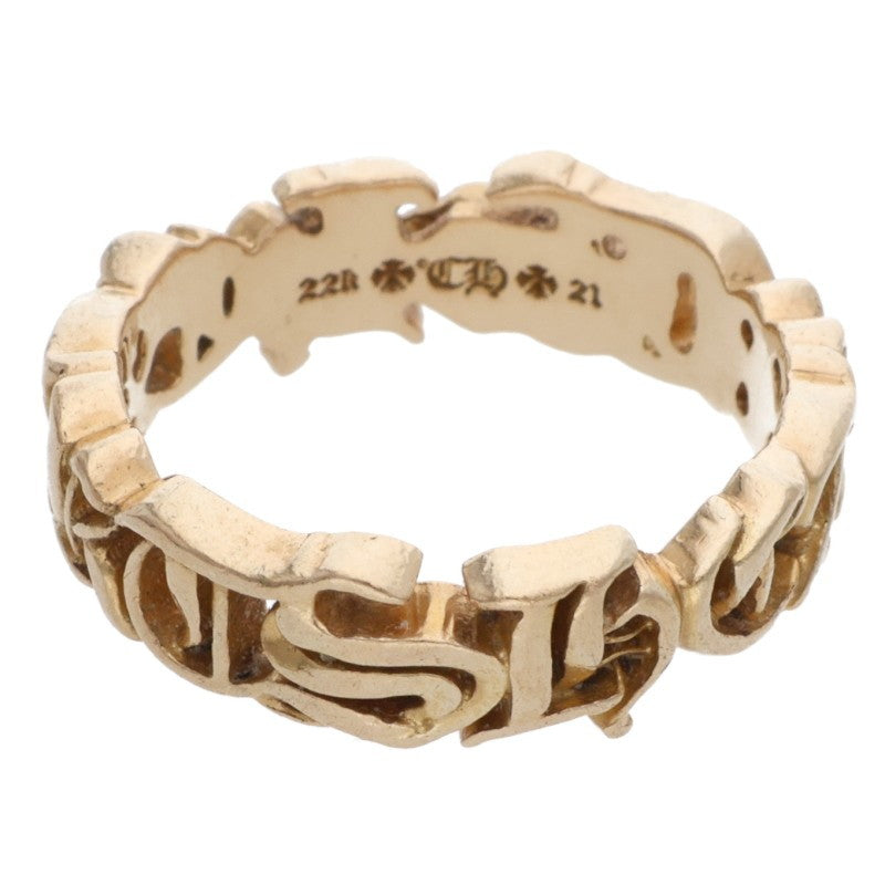 Chrome Hearts 22K SCRIPT BAND Gold Ring Size US 6