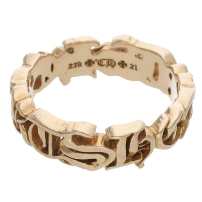Chrome Hearts 22K SCRIPT BAND Gold Ring Size US 6