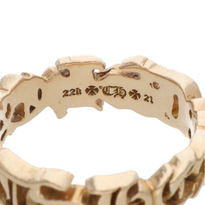 Chrome Hearts 22K SCRIPT BAND Gold Ring Size US 6
