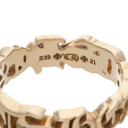 Chrome Hearts 22K SCRIPT BAND Gold Ring Size US 6