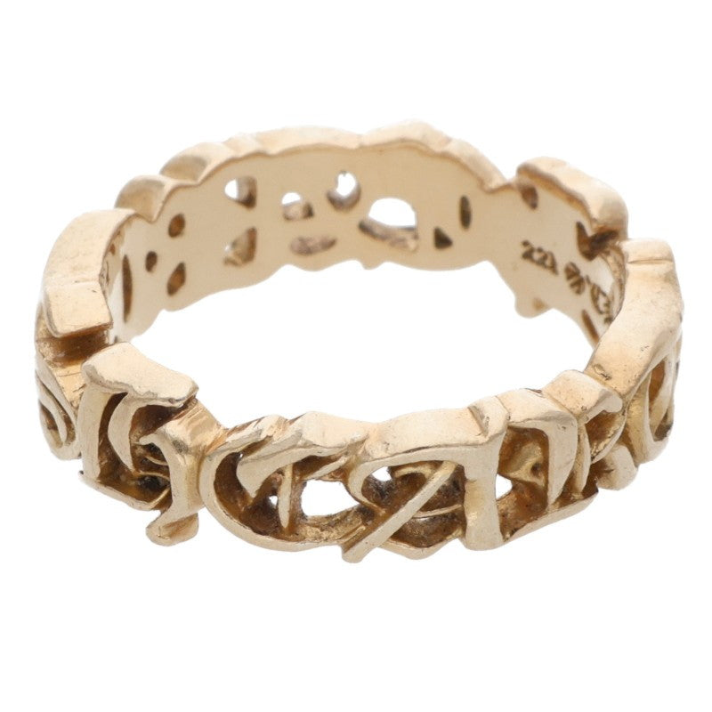 Chrome Hearts 22K SCRIPT BAND Gold Ring Size US 6
