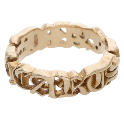 Chrome Hearts 22K SCRIPT BAND Gold Ring Size US 6
