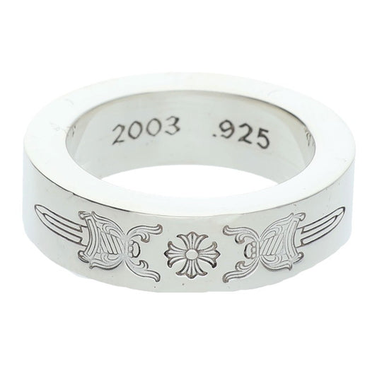 Chrome Hearts 6mm SPACER DAGGER Silver Ring Size ONE SIZE
