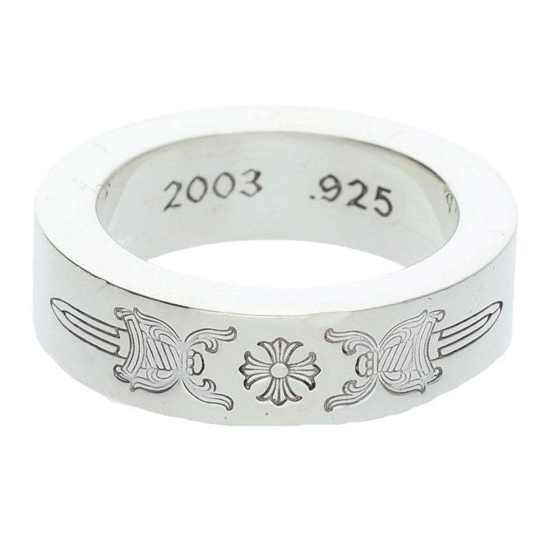 Chrome Hearts 6mm SPACER DAGGER Silver Ring Size US 5