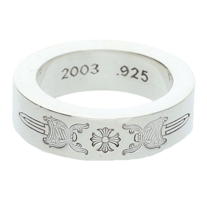 Chrome Hearts 6mm SPACER DAGGER Silver Ring Size US 5