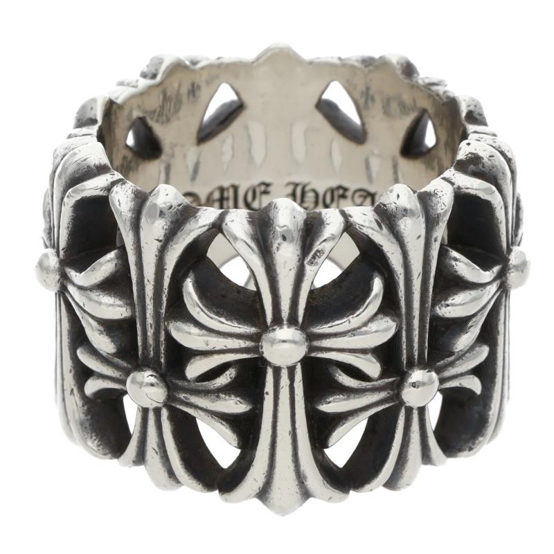 Chrome Hearts CEMETERY Cross 925 Silver Ring Size ONE SIZE