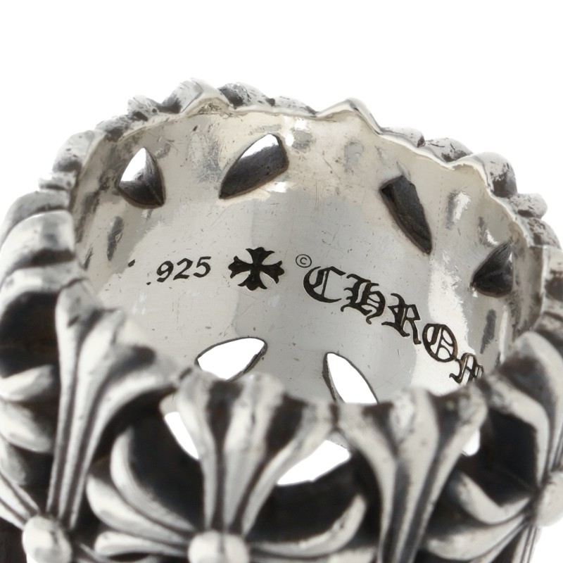 Chrome Hearts CEMETERY Cross 925 Silver Ring Size ONE SIZE