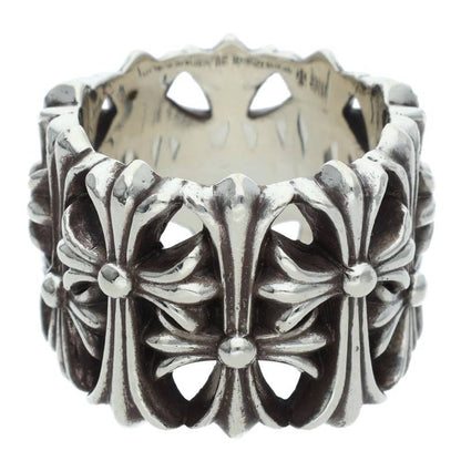 Chrome Hearts CEMETERY Cross 925 Silver Ring Size ONE SIZE