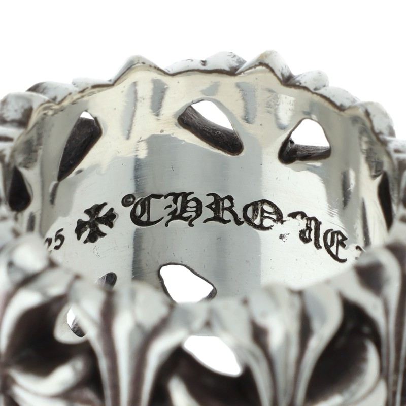 Chrome Hearts CEMETERY Cross 925 Silver Ring Size ONE SIZE