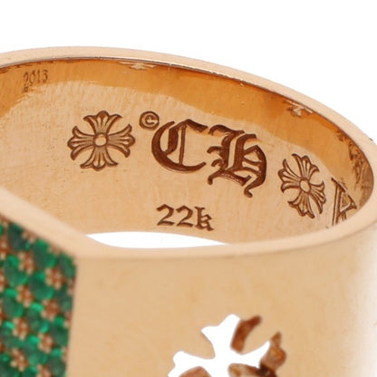 Chrome Hearts 22K Cigar Band PAVE Emerald Gold Size ONE SIZE