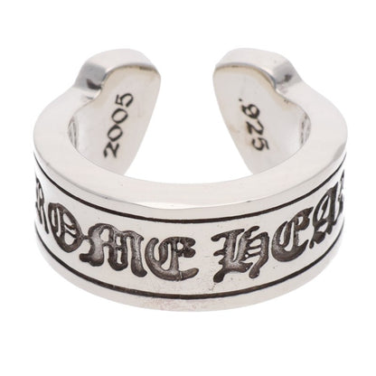 Chrome Hearts LG SCROLL LABEL 925 Silver Ring Size ONE SIZE
