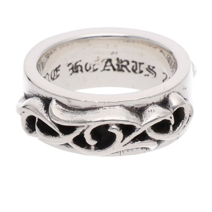 Chrome Hearts DBL NARROW VINE BAND Ring Silver Size JP 12 (Silver 14.11g)