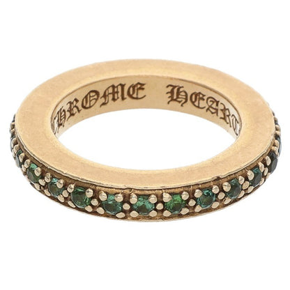 Chrome Hearts 22K PAVE Green Tourmaline Gold Size JP 8