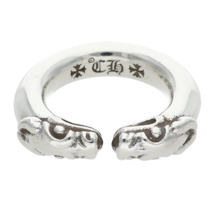 Chrome Hearts DOUBLE DOG RING 925 Silver Ring Size US 4.5
