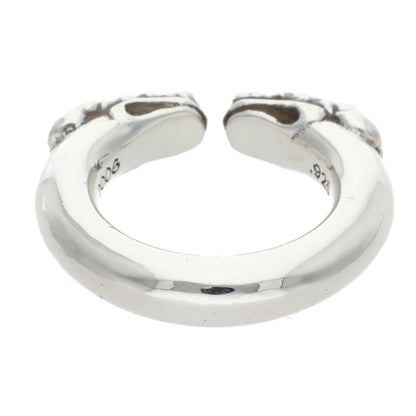 Chrome Hearts DOUBLE DOG RING 925 Silver Ring Size US 4.5