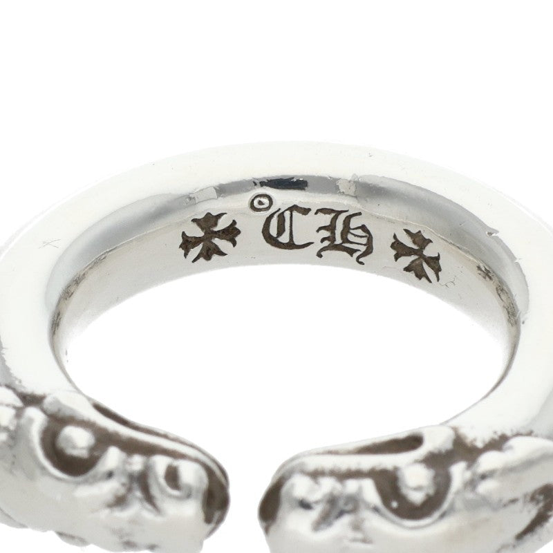 Chrome Hearts DOUBLE DOG RING 925 Silver Ring Size US 4.5