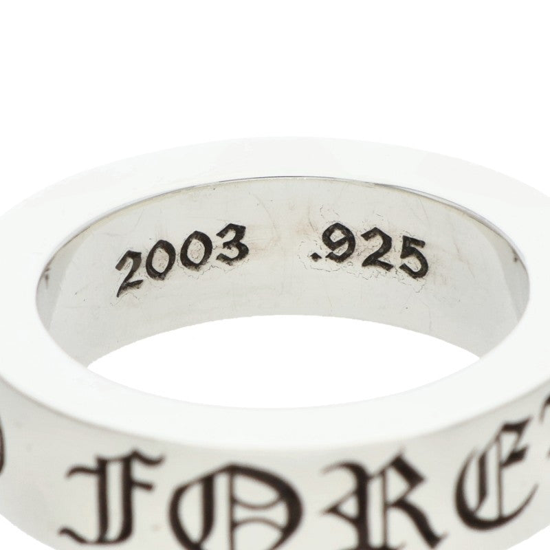 Chrome Hearts 6mm Spacer Forever Silver Ring Size US 5
