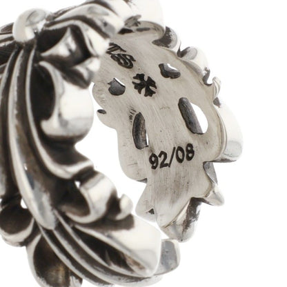 Chrome Hearts DBL FLRL CRS Silver Ring Size ONE SIZE