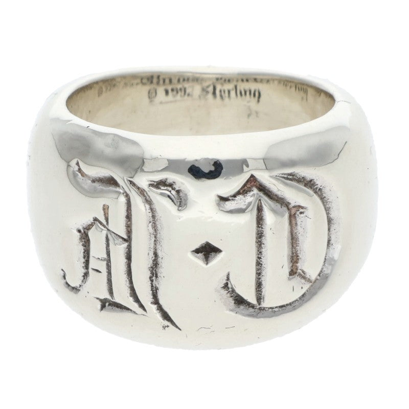 Chrome Hearts SEAL STAMP Ring Silver Size 8.5 (Silver 15.08g)