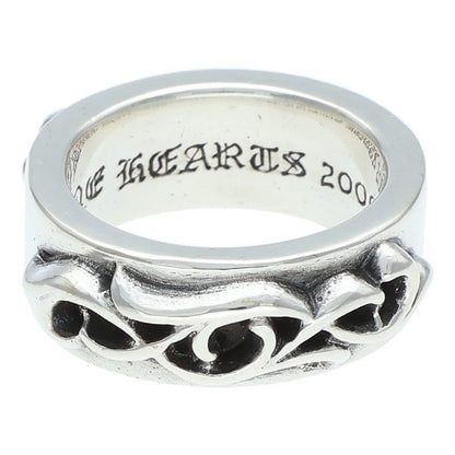 Chrome Hearts DBL NARROW VINE BAND Ring Silver Size JP 13.5 (Silver 15.79g)
