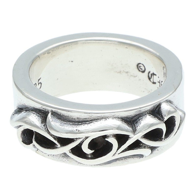 Chrome Hearts DBL NARROW VINE BAND Ring Silver Size JP 13.5 (Silver 15.79g)