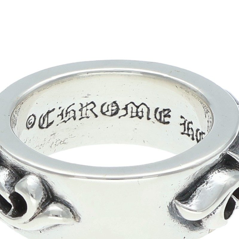 Chrome Hearts DBL NARROW VINE BAND Ring Silver Size JP 13.5 (Silver 15.79g)