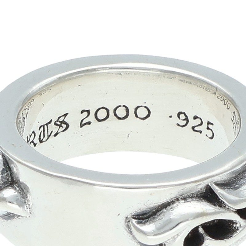 Chrome Hearts DBL NARROW VINE BAND Ring Silver Size JP 13.5 (Silver 15.79g)