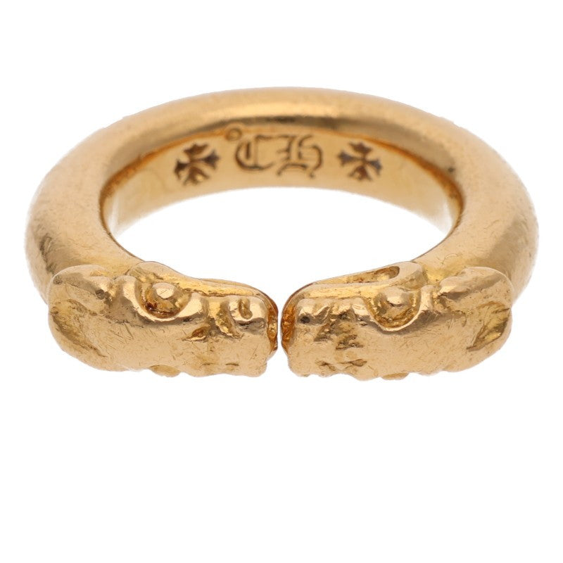 Chrome Hearts 22K Double Dog Gold Ring Size ONE SIZE