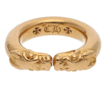 Chrome Hearts 22K Double Dog Gold Ring Size ONE SIZE
