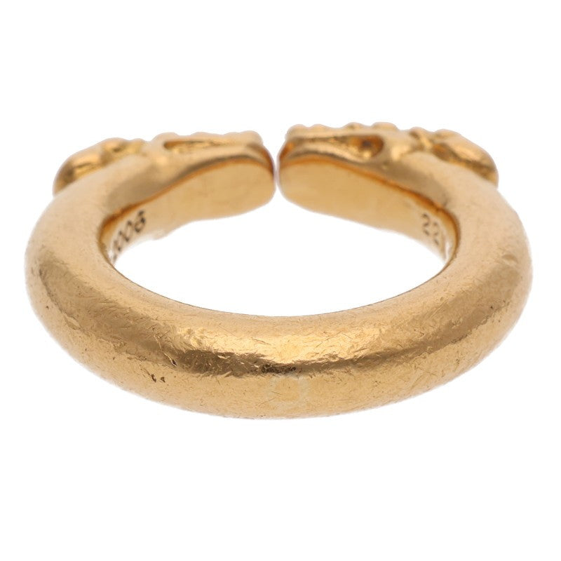 Chrome Hearts 22K Double Dog Gold Ring Size ONE SIZE