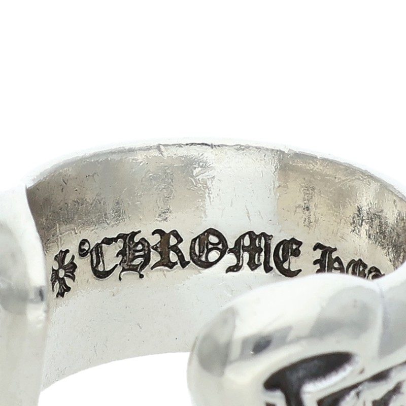 Chrome Hearts SM SCROLL LABEL Ring Silver (Silver 8.11g)