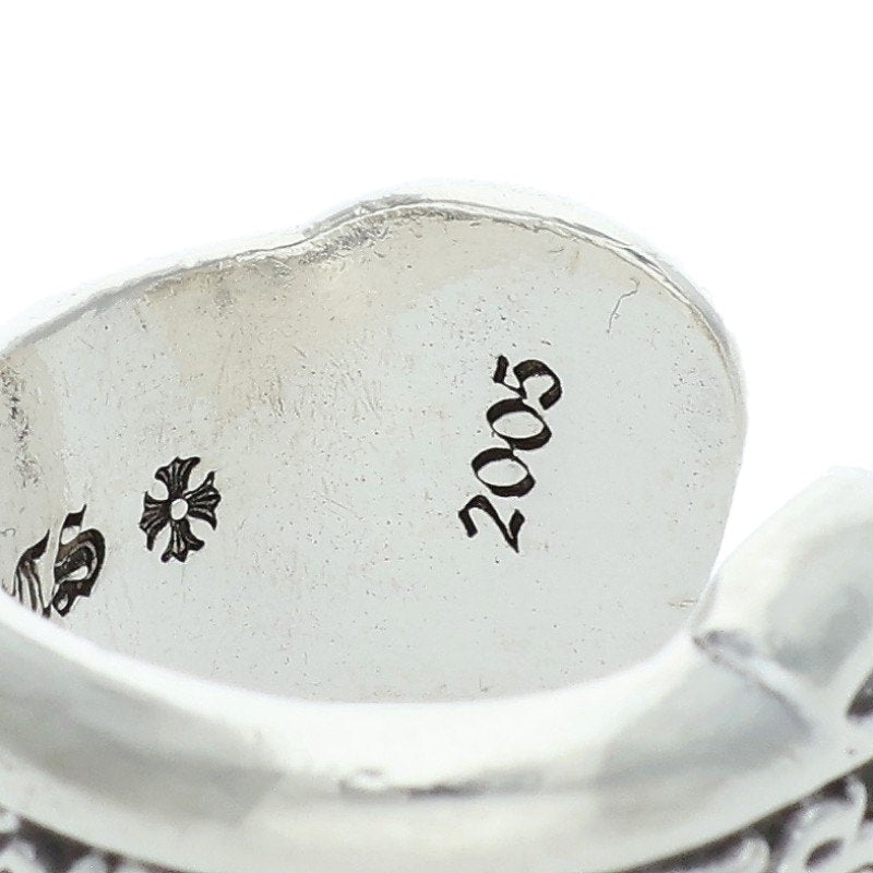 Chrome Hearts SM SCROLL LABEL Ring Silver (Silver 8.11g)