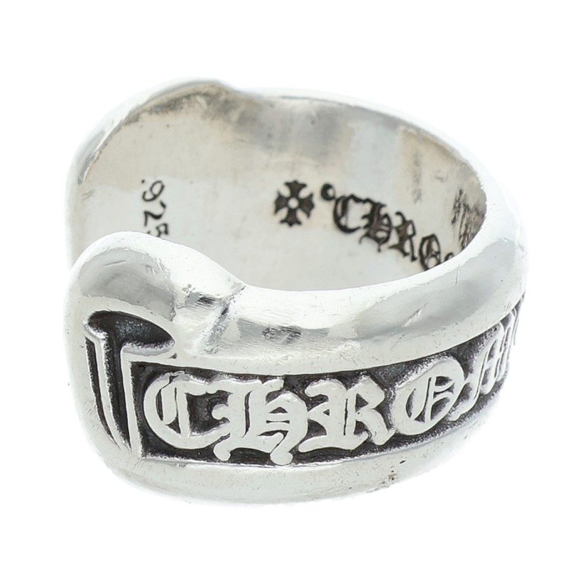 Chrome Hearts SM SCROLL LABEL Ring Silver (Silver 8.11g)