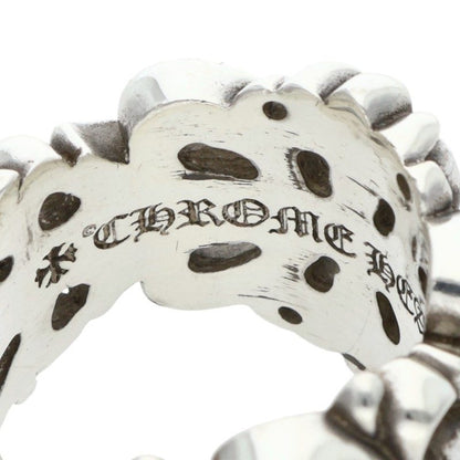 Chrome Hearts DBL FLRL CRS Silver Ring Size US 7