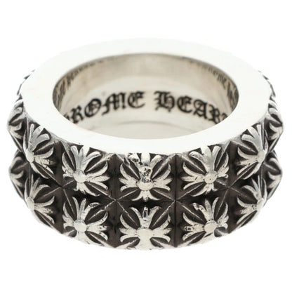Chrome Hearts PETE PUNK DOUBLE Row Silver Ring Size ONE SIZE