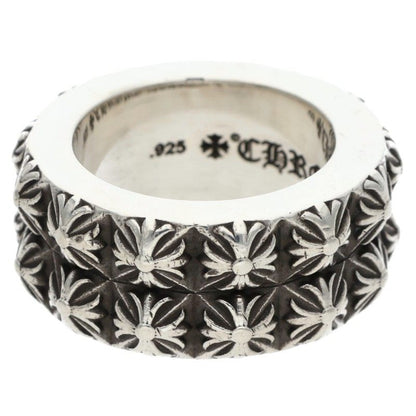 Chrome Hearts PETE PUNK DOUBLE Row Silver Ring Size ONE SIZE